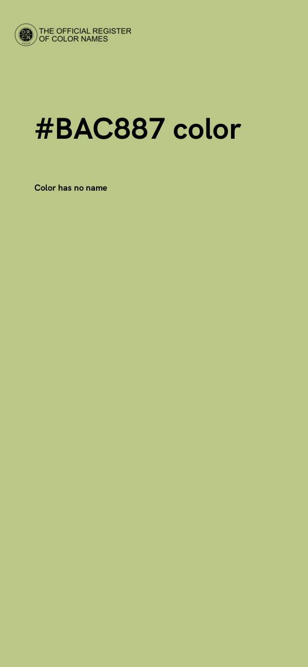 #BAC887 color image