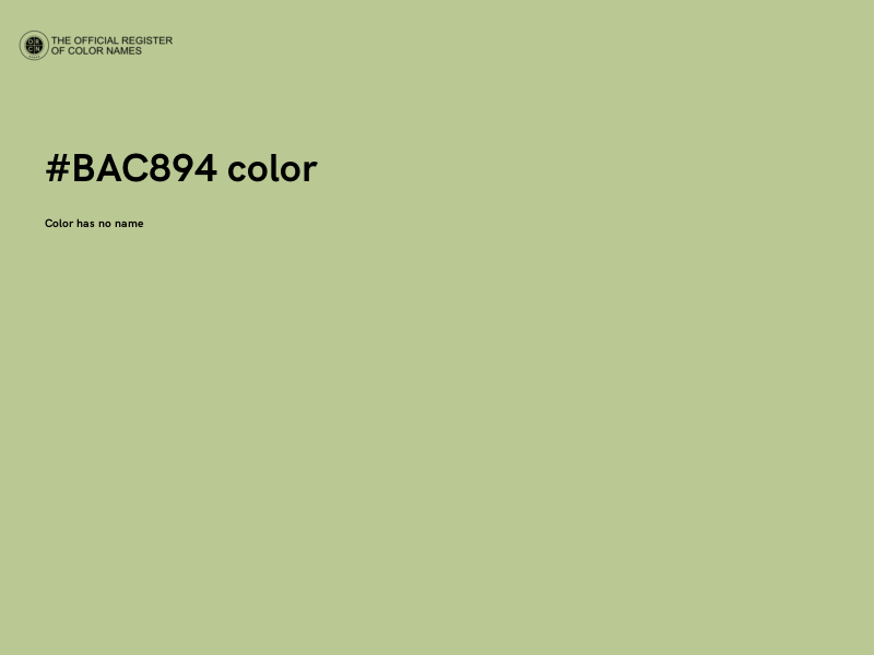 #BAC894 color image