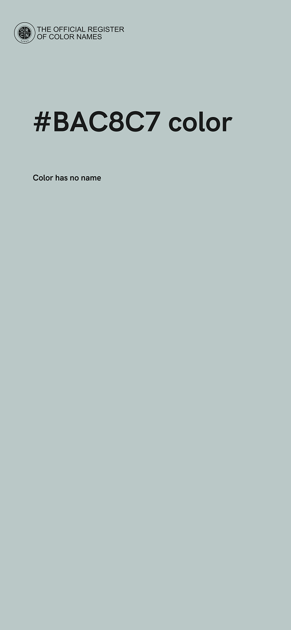 #BAC8C7 color image
