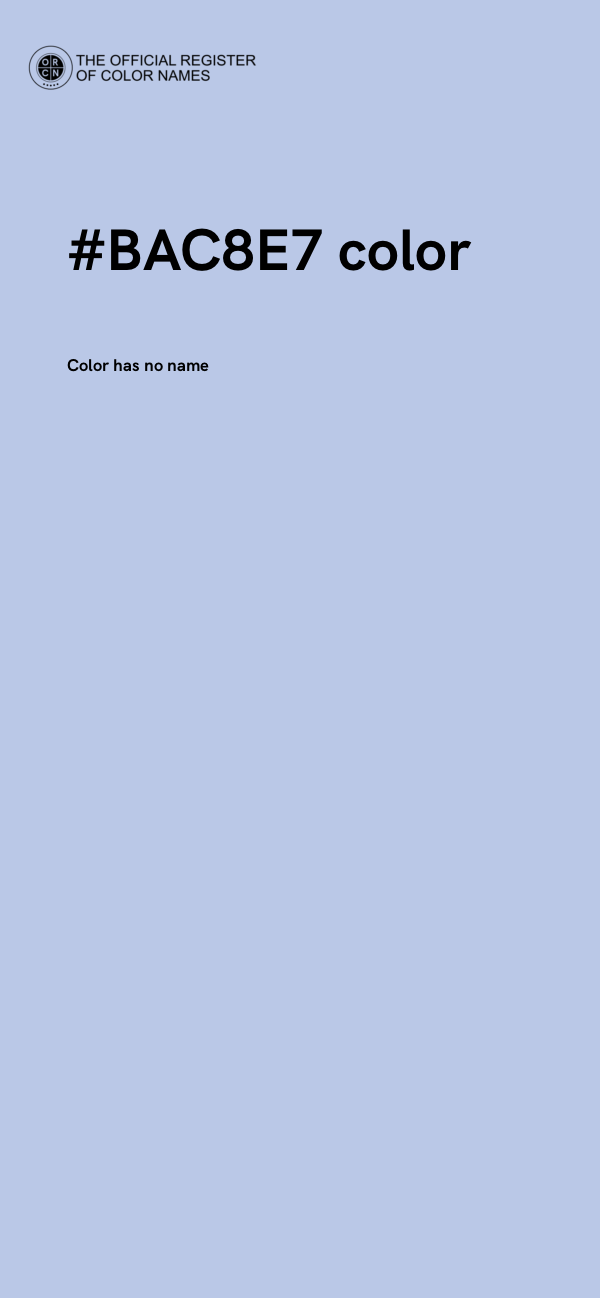 #BAC8E7 color image