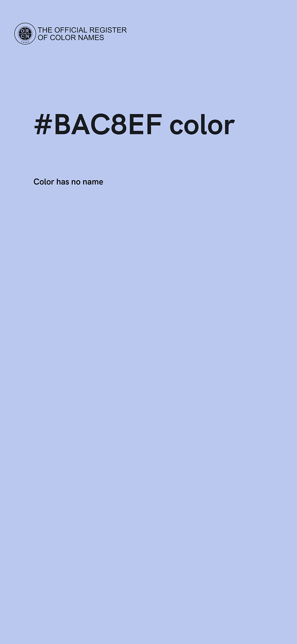 #BAC8EF color image