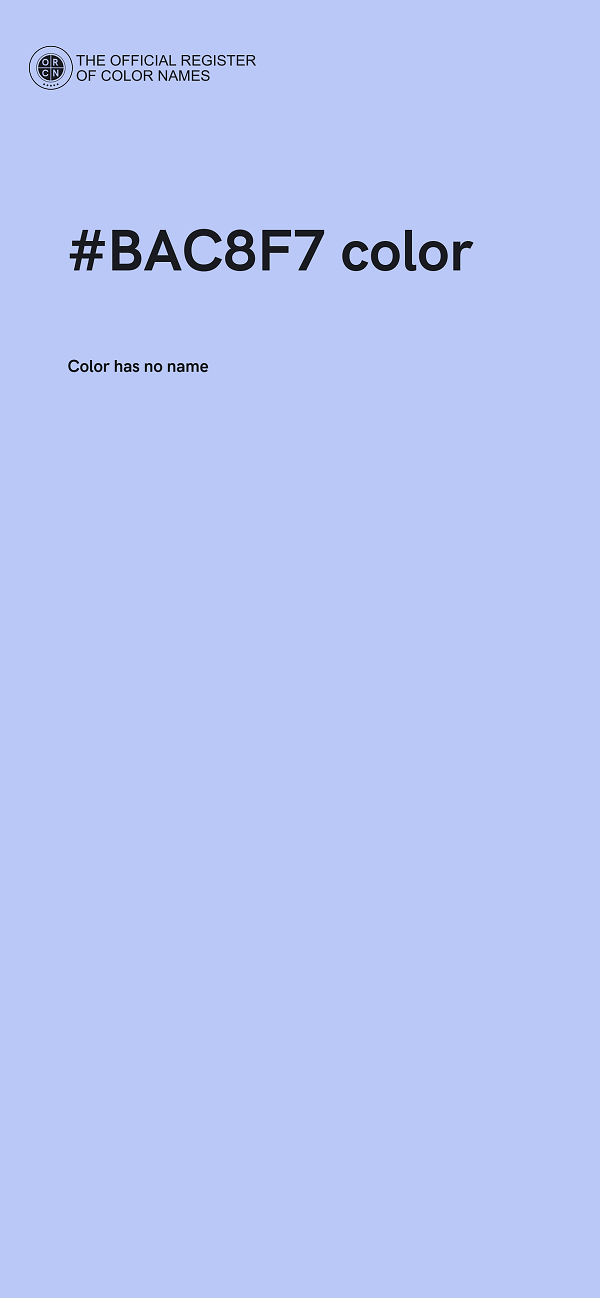 #BAC8F7 color image