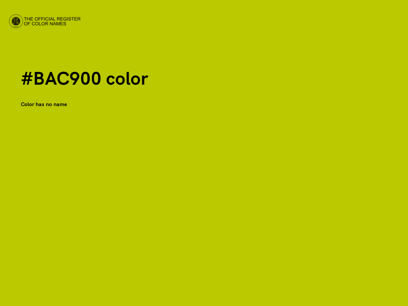 #BAC900 color image