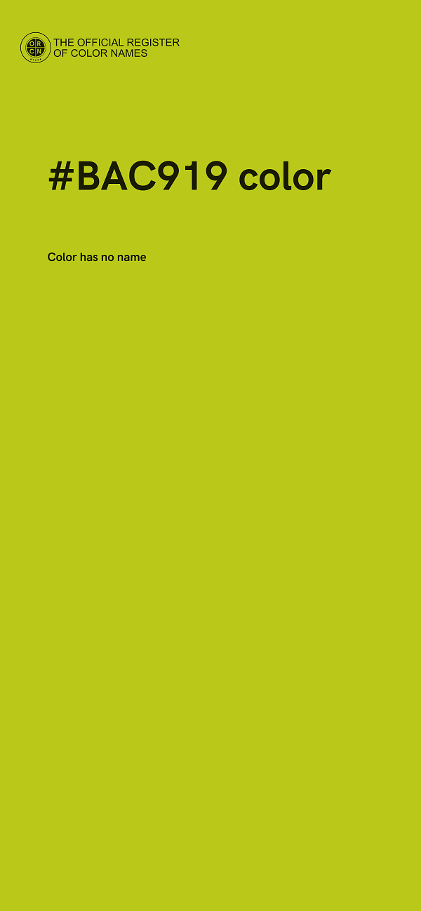 #BAC919 color image