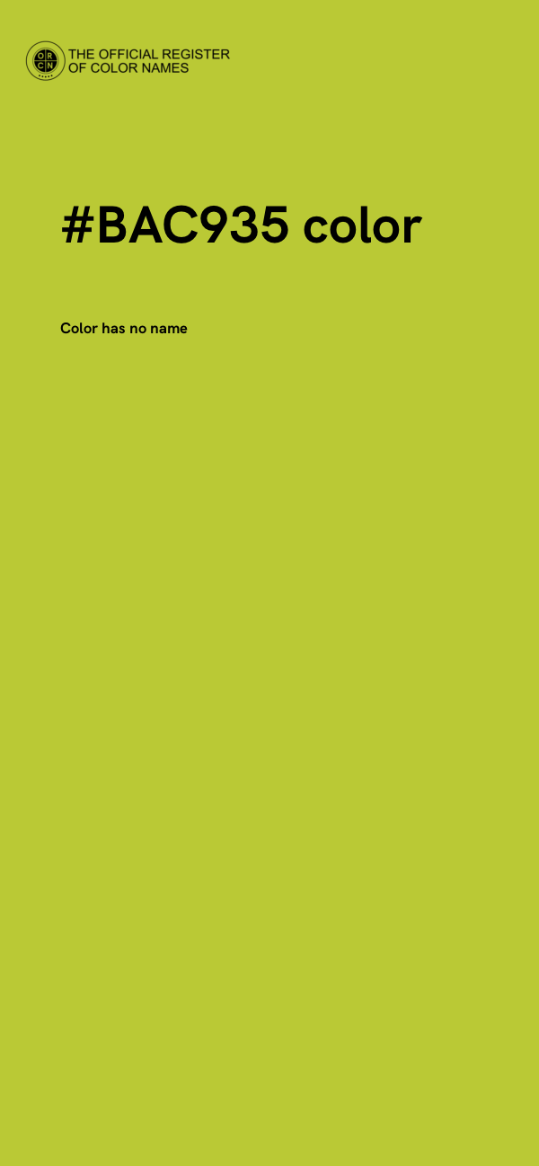 #BAC935 color image