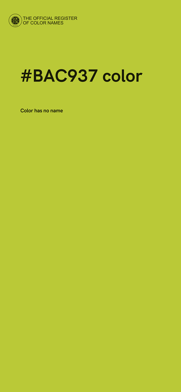 #BAC937 color image