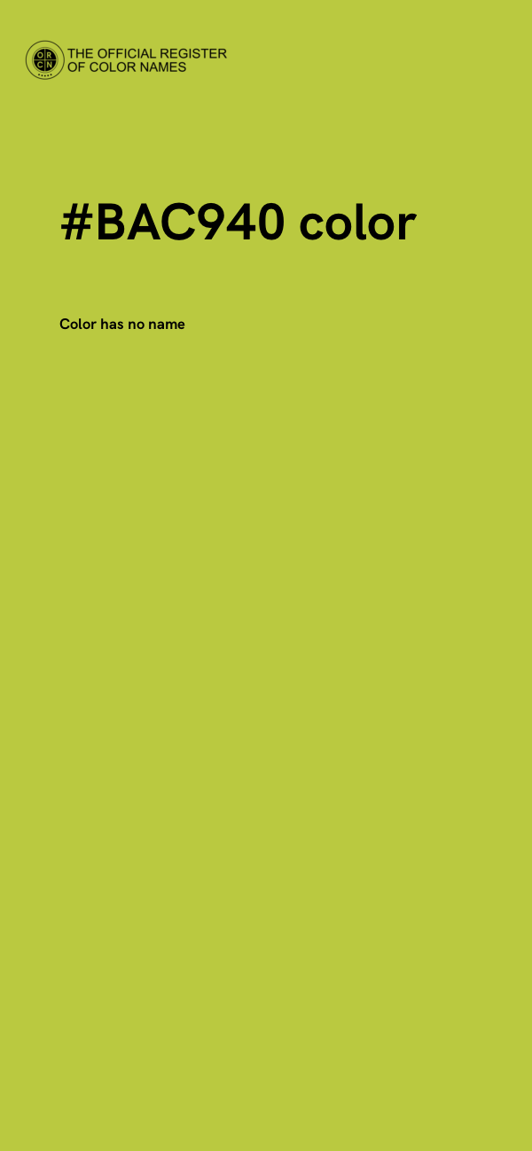 #BAC940 color image