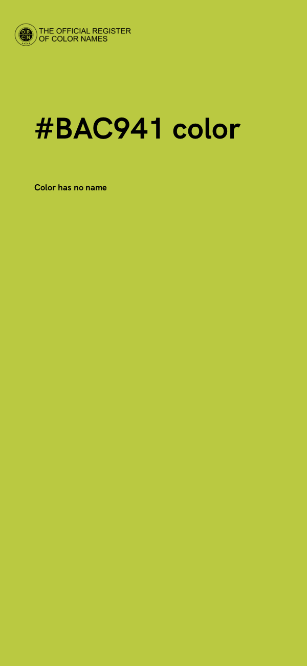 #BAC941 color image