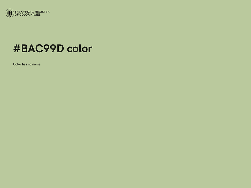 #BAC99D color image