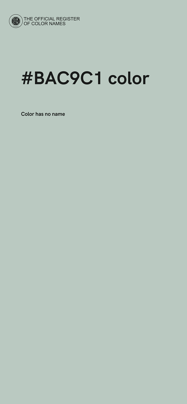 #BAC9C1 color image