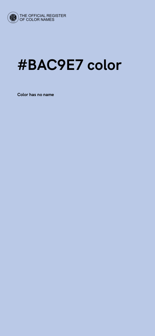 #BAC9E7 color image