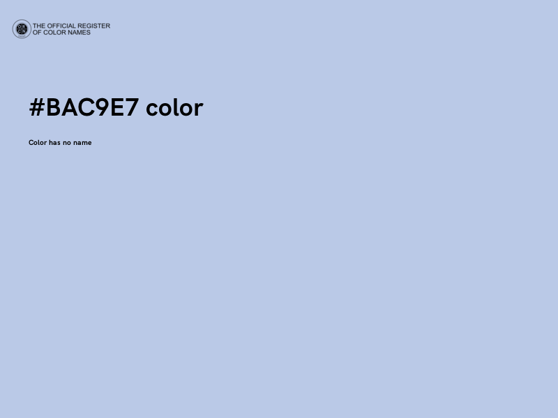 #BAC9E7 color image