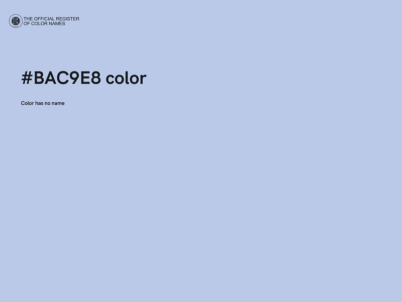 #BAC9E8 color image