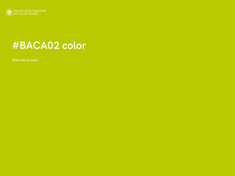 #BACA02 color image