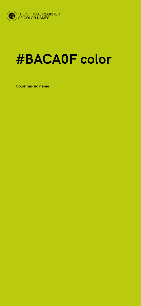 #BACA0F color image