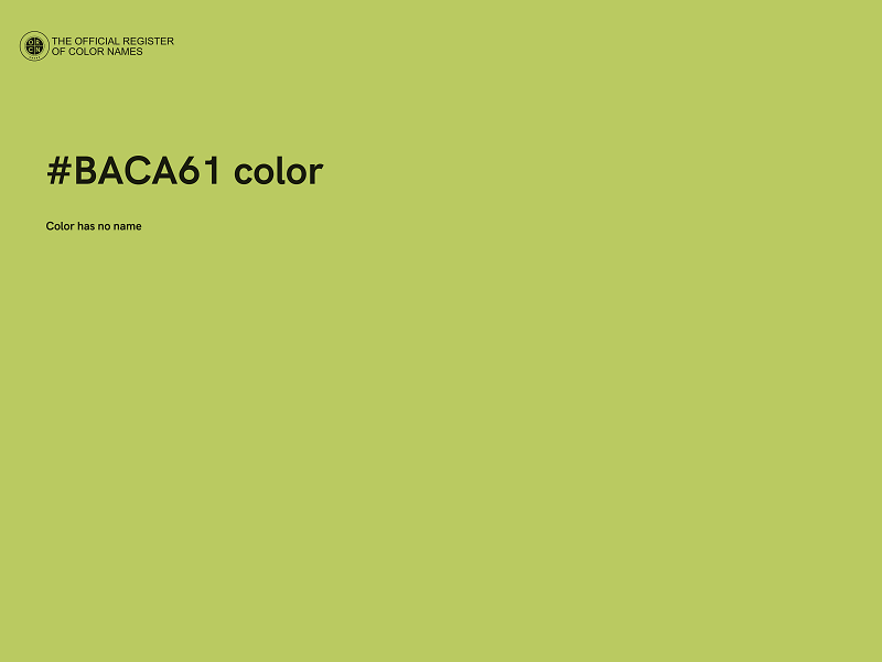 #BACA61 color image