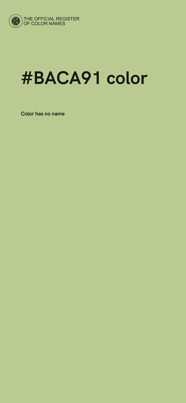 #BACA91 color image