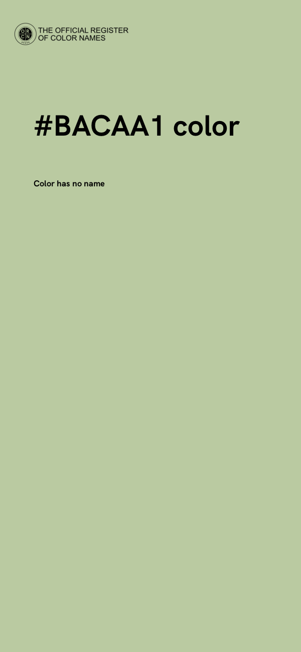 #BACAA1 color image