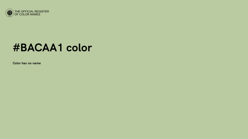#BACAA1 color image