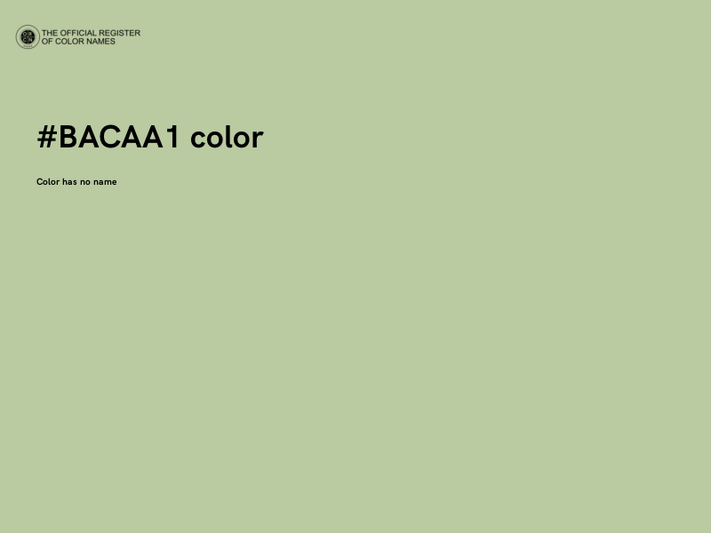 #BACAA1 color image