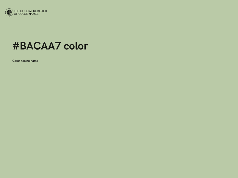 #BACAA7 color image