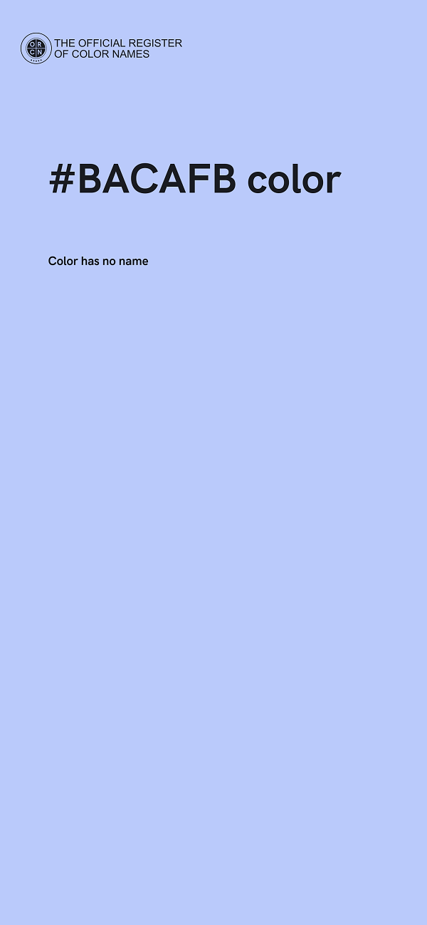 #BACAFB color image