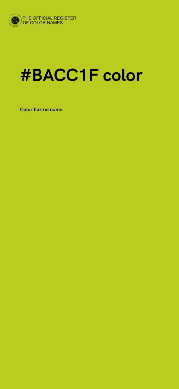 #BACC1F color image