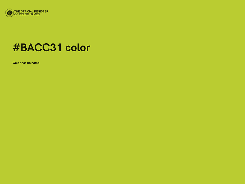 #BACC31 color image