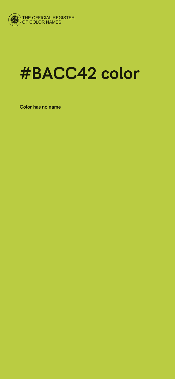 #BACC42 color image