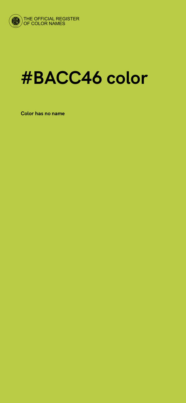 #BACC46 color image