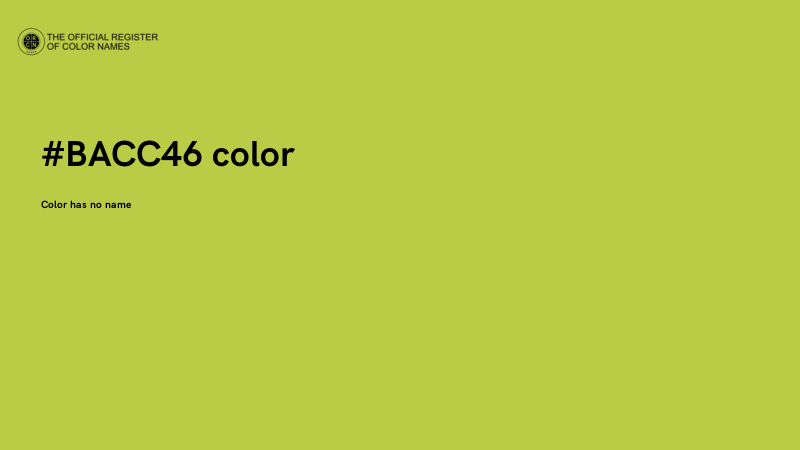#BACC46 color image