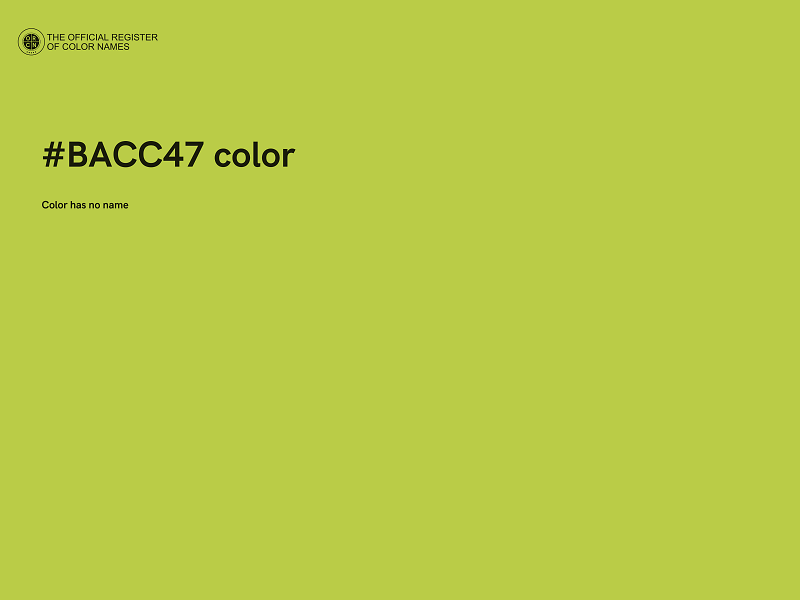 #BACC47 color image