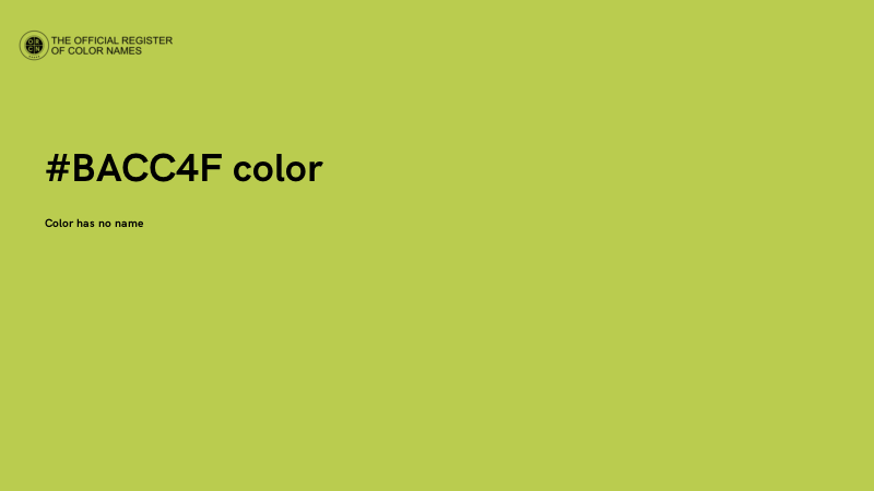 #BACC4F color image