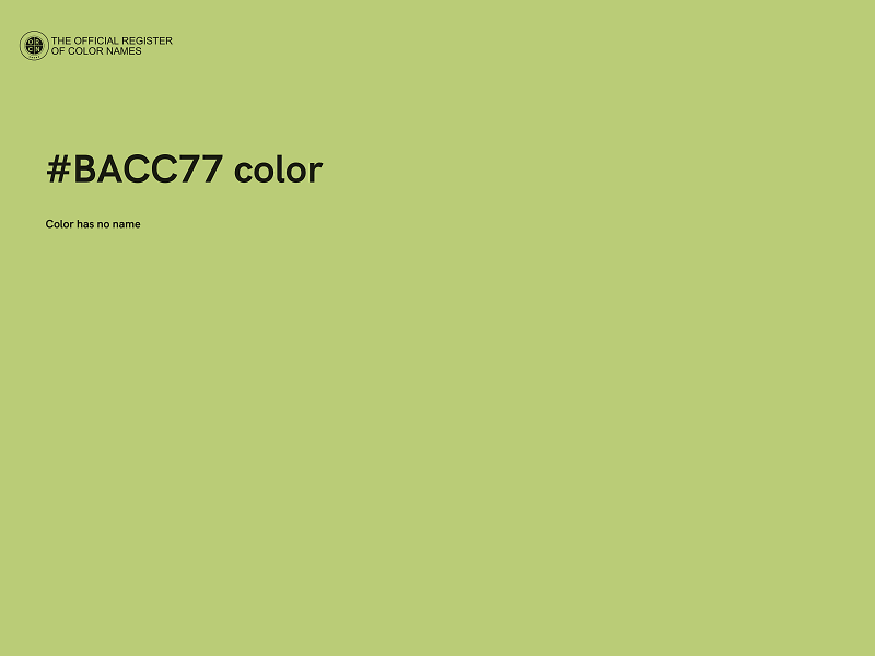 #BACC77 color image