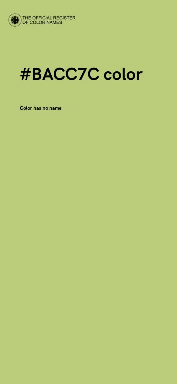#BACC7C color image