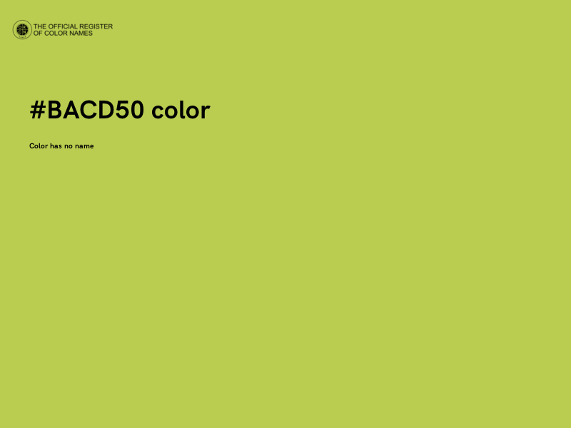 #BACD50 color image