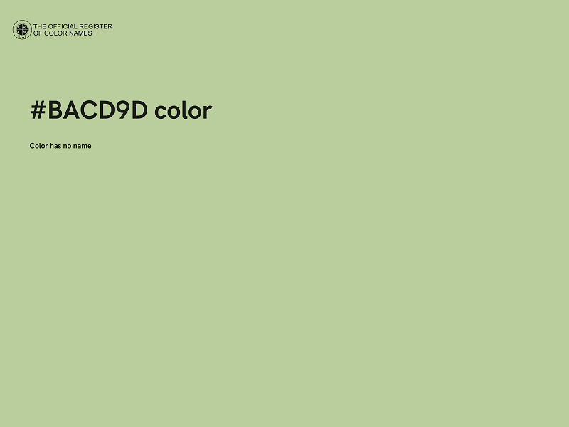 #BACD9D color image