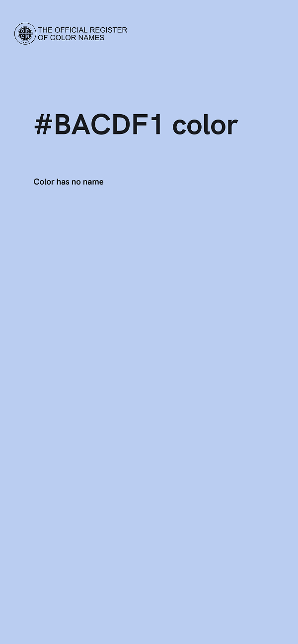 #BACDF1 color image
