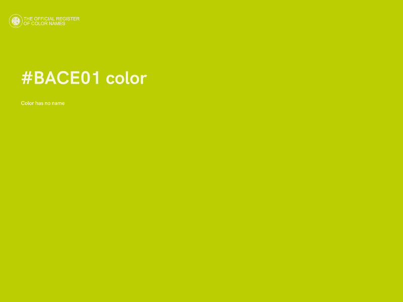 #BACE01 color image