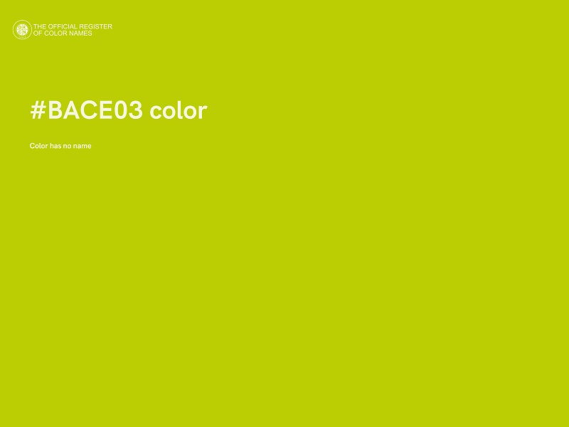 #BACE03 color image