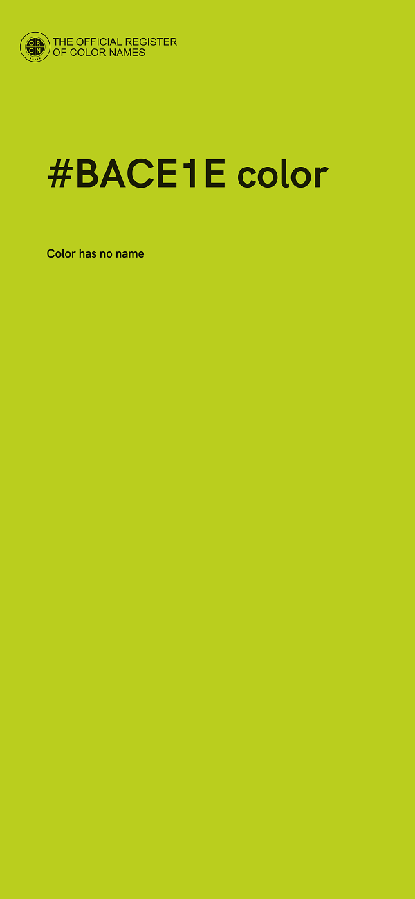 #BACE1E color image