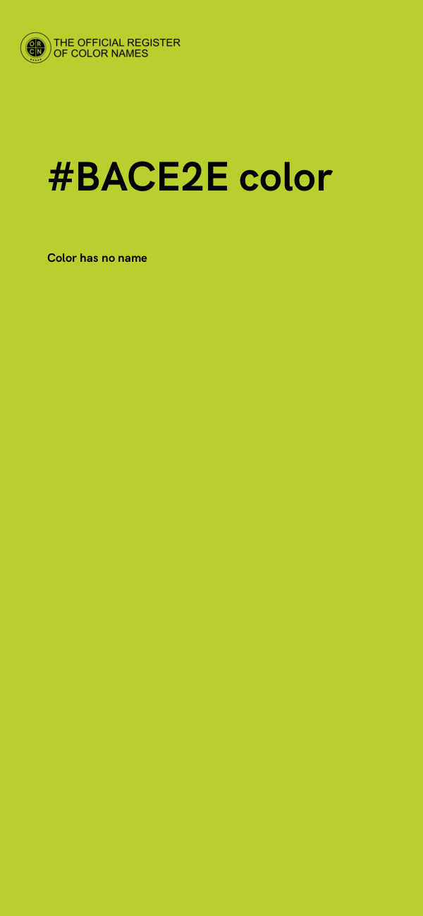 #BACE2E color image