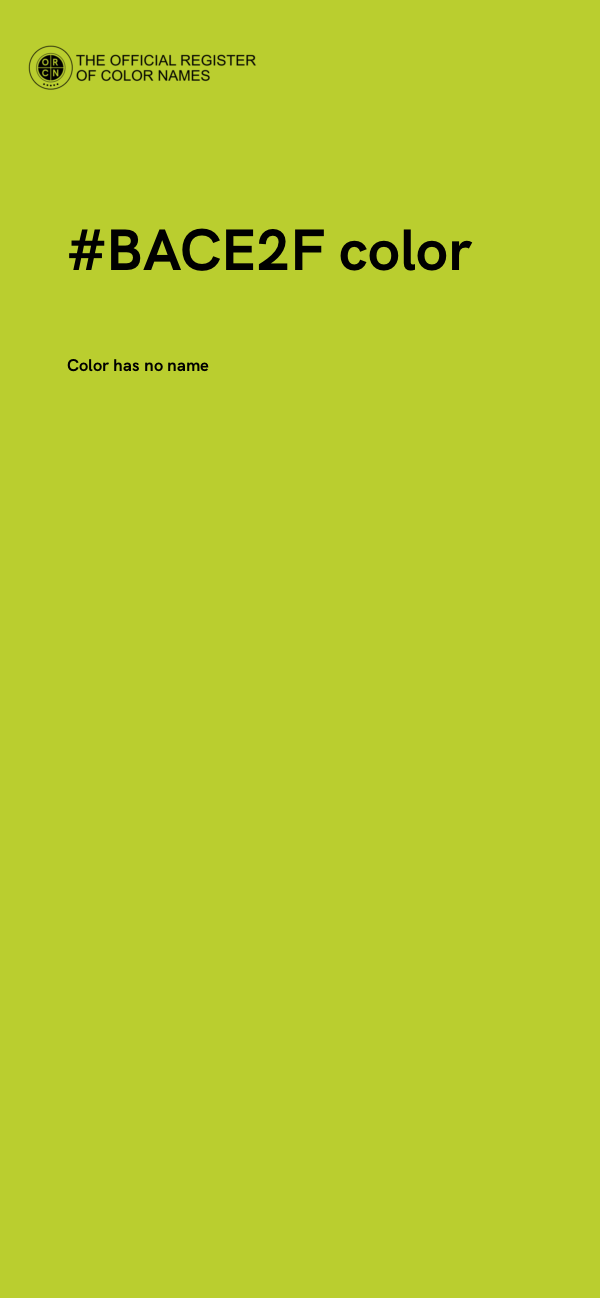 #BACE2F color image