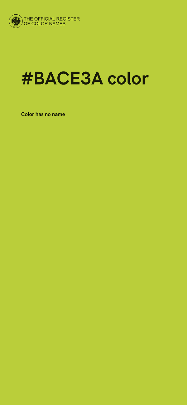 #BACE3A color image