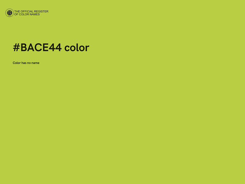 #BACE44 color image
