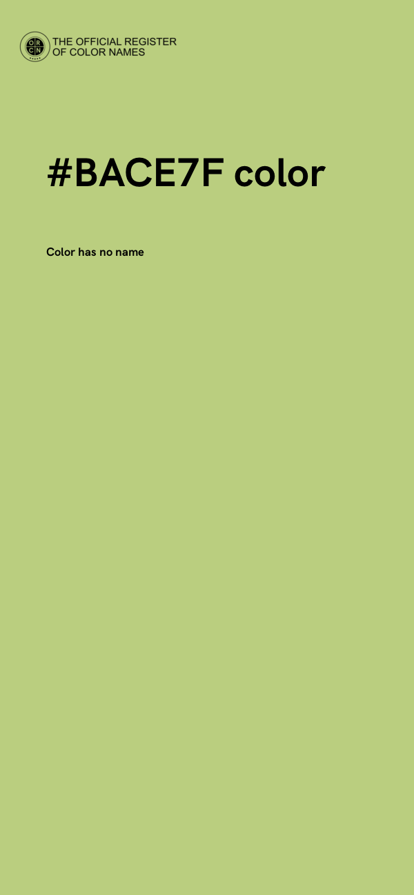 #BACE7F color image