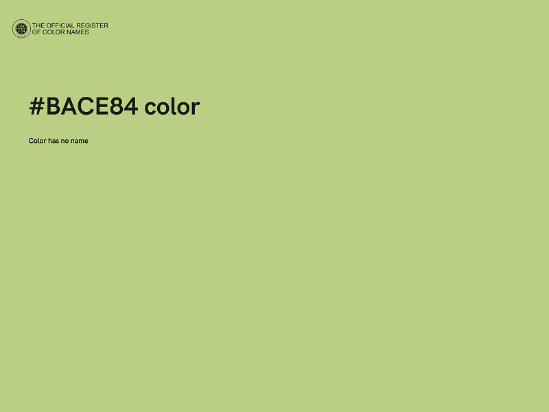 #BACE84 color image