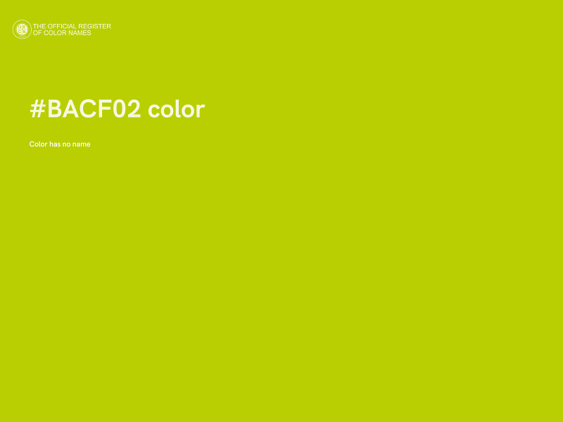 #BACF02 color image