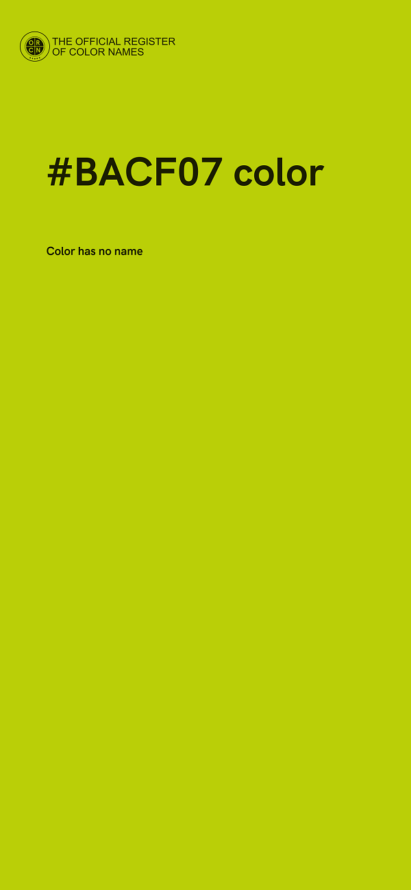#BACF07 color image