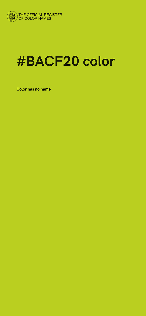 #BACF20 color image